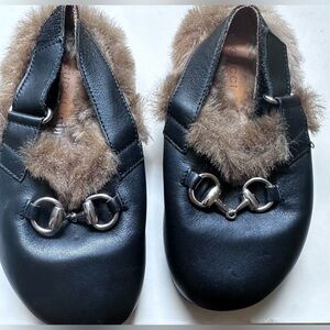Gucci CHILDREN'S PRINCETOWN SLIPPER with fure